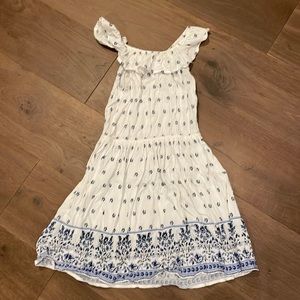 Place Sleeveless Dress Size Medium 7 / 8 Blue White Floral Print